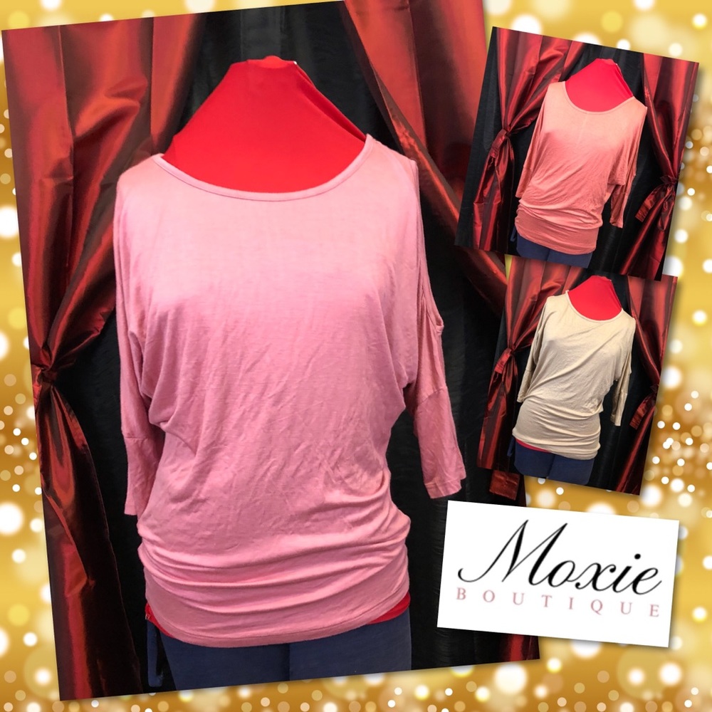 Cold Shoulder Top (Coral)